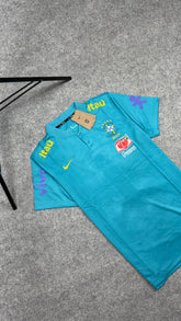 Camisa do Brasil Polo Azul Claro Pré-jogo Masculina