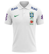 Camisa Brasil Polo De Treino - Branca