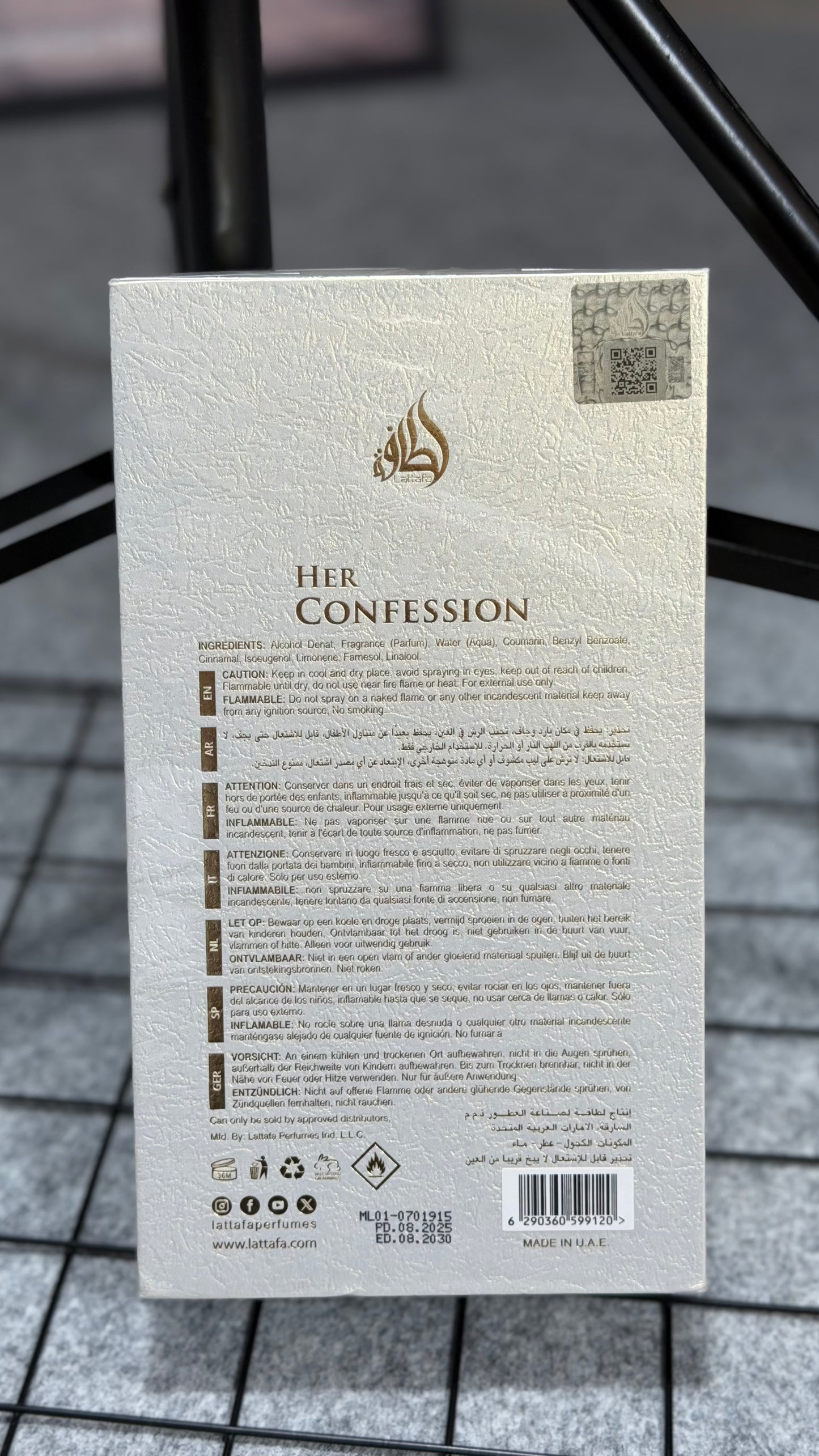 Perfume Her Confession Lattafa Feminino Eau de Parfum 100ml 100ml