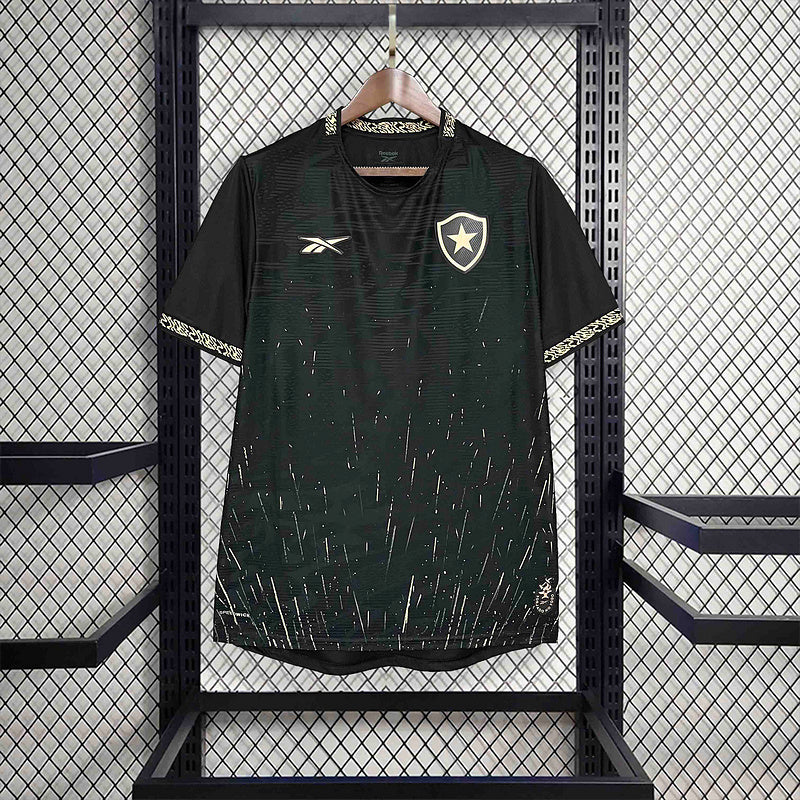 Camisa Botafogo Away 2024/25 - Torcedor Reebok Masculino - Preto e Dourado