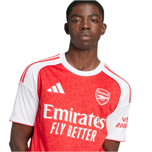 Camisa Arsenal Home 25/26 - Torcedor Adidas Masculino - Vermelho e Branco