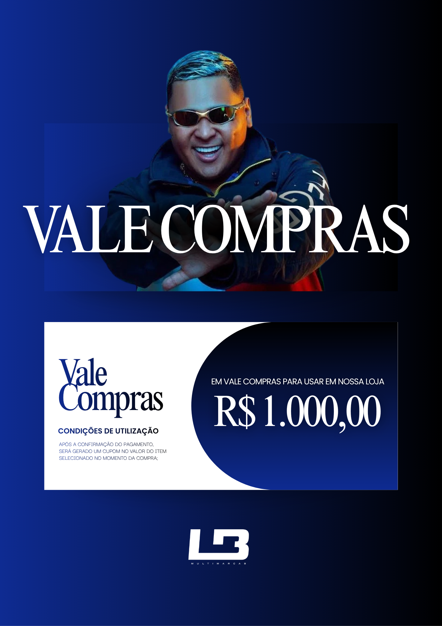 VALE COMPRAS 1.000,00